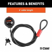 CABLE DE ACERO CON CANDADO CURT 23666