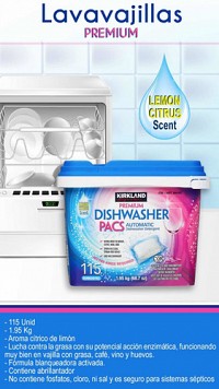 Lavavajillas Dishwasher 115 cpsulas con abrillantador fabricado en Canad
