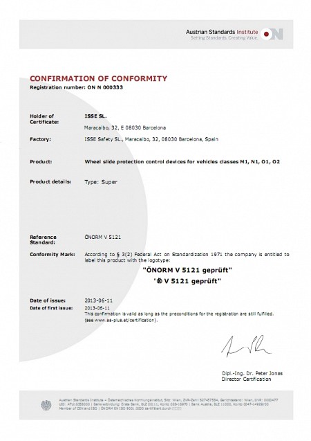 Certificados ISSE NOVA-RANK SUPER