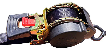 Correa Retráctil Para Asegurar Cargas Color Negro