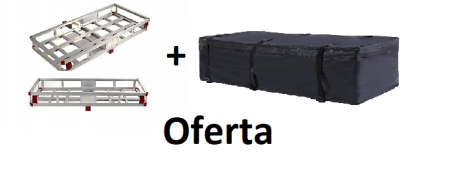 OFERTA CESTA o CANASTA DE CARGA XL ALUMINIO + BOLSO IMPERMEABLE